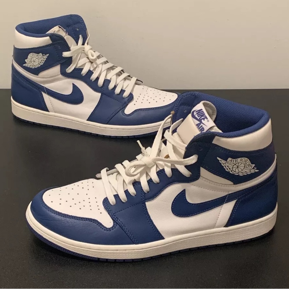 Nike Air Jordan 1 Retro High OG Storm Blue White 2016 Men’s Size 14 555088-127